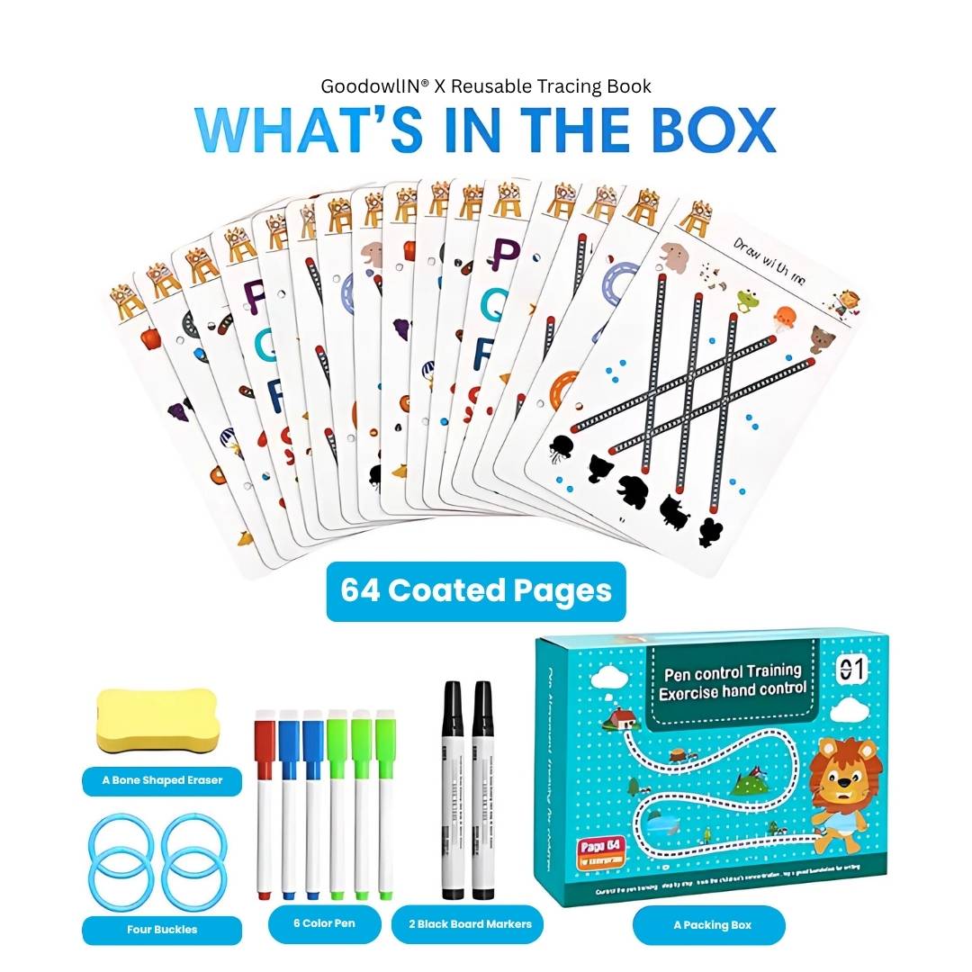 Reusable Tracing Book for Kids