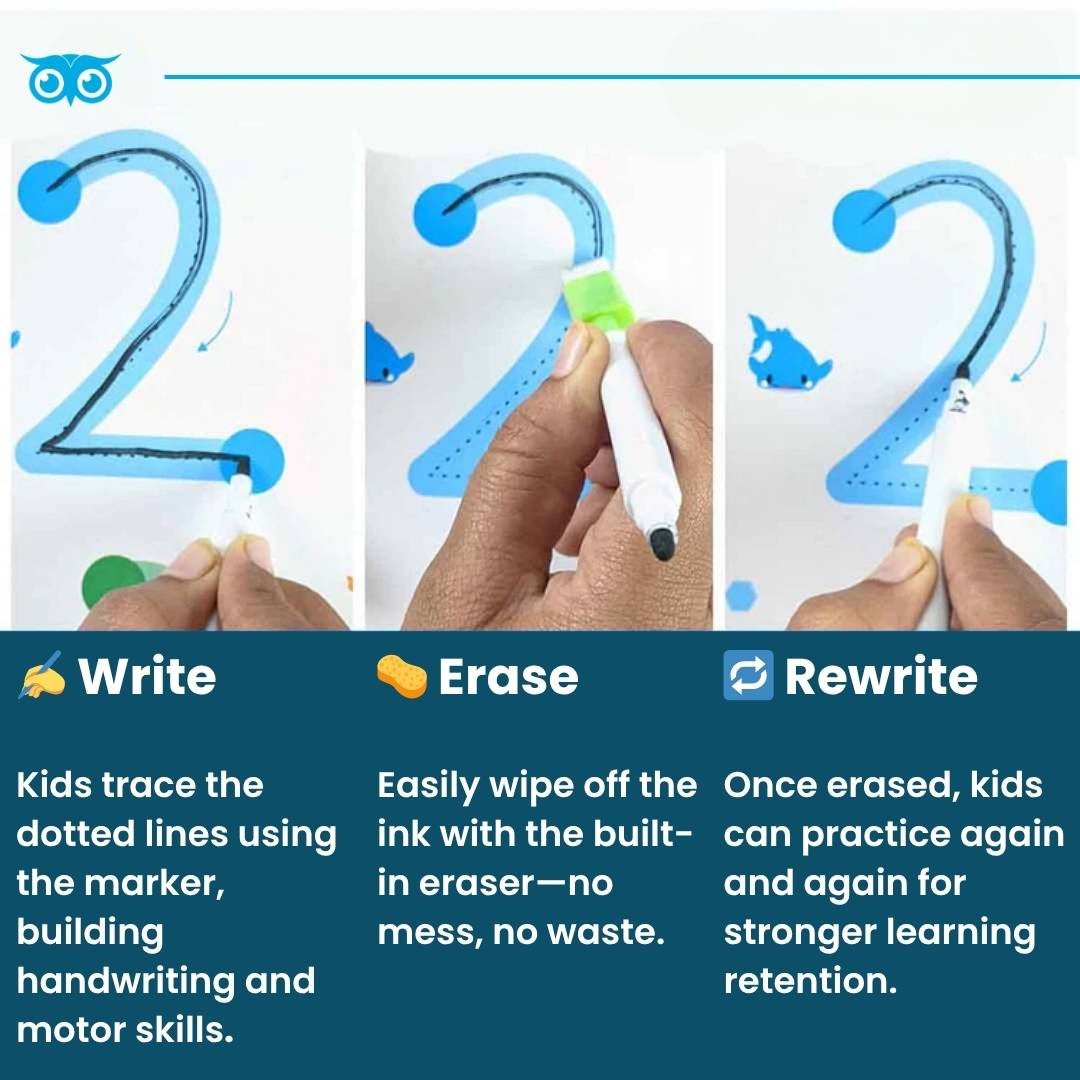 Reusable Tracing Book for Kids