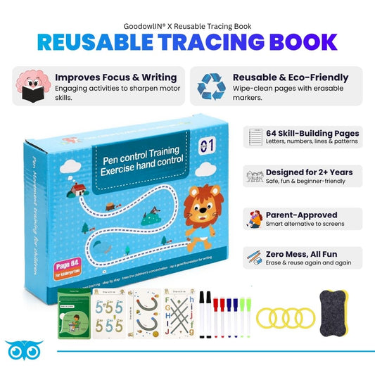 Reusable Tracing Book for Kids